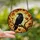 Nature Lovers' Tiffany Style Black Raven Autumn Leaves Stained Glass Jewel Tone Mosaic with Bold Lead Lines Stained Glass Suncatcher - wQtzlf7uKz