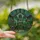 Plant Lovers' Intricate Tiffany-Style Stained Glass Emerald Green Sky Blue Amethyst Botanical Greenhouse Mosaic Stained Glass Suncatcher - 2