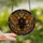 Fantasy Art Lovers' Tiffany Stained Glass Mothman Red Eyes Bubble Tea Cosmic Golden-Brown Abstract Pattern Stained Glass Suncatcher - 2