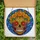 Vibrant Style Seekers' Stained Glass Calavera Marigold Floral Mosaic, Jewel Tone Orange Blue Green Red Stained Glass Suncatcher - 6
