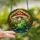 Nature Lovers' Intricate Stained Glass Content Green Frog Mushroom Jewel Tone Mosaic Stained Glass Suncatcher - rM61FFes63