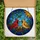 Nature Lovers' Tiffany Style Stained Glass Cardinal Family Nest Scene, Vibrant Jewel Tones, Azure Moon Frame Stained Glass Suncatcher - 7lS9qZfPZg