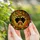 Nature Lovers' Cute Upside Down Bat Tiffany Stained Glass Forest Mosaic Deep Brown Green Orange Stained Glass Suncatcher - 4