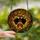 Nature Lovers' Cute Upside Down Bat Tiffany Stained Glass Forest Mosaic Deep Brown Green Orange Stained Glass Suncatcher - 2