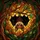 Nature Lovers' Cute Upside Down Bat Tiffany Stained Glass Forest Mosaic Deep Brown Green Orange Stained Glass Suncatcher - 7