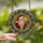 Festive Art Lovers' Intricate Tiffany Style Stained Glass Smiling Santa Mosaic Red Gold Teal Geometric Design Stained Glass Suncatcher - 2