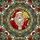 Festive Art Lovers' Intricate Tiffany Style Stained Glass Smiling Santa Mosaic Red Gold Teal Geometric Design Stained Glass Suncatcher - 7