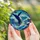 Ocean Lovers' Intricate Tiffany Stained Glass Leaping Dark Blue Whale Mount Fuji Ocean Waves Mosaic Jewel Tones Stained Glass Suncatcher - Bl9ZBbeXwI