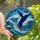 Ocean Lovers' Intricate Tiffany Stained Glass Leaping Dark Blue Whale Mount Fuji Ocean Waves Mosaic Jewel Tones Stained Glass Suncatcher - tgoYvj1F6Y