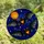 Art & Nature Lovers' Vibrant Stained Glass Bat & Moon, Indigo Night Sky Mosaic, Tiffany Style Jewel Tones Stained Glass Suncatcher - 5