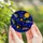 Art & Nature Lovers' Vibrant Stained Glass Bat & Moon, Indigo Night Sky Mosaic, Tiffany Style Jewel Tones Stained Glass Suncatcher - 4