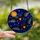 Art & Nature Lovers' Vibrant Stained Glass Bat & Moon, Indigo Night Sky Mosaic, Tiffany Style Jewel Tones Stained Glass Suncatcher - 2