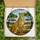Wildlife Art Lovers' Tiffany Stained Glass Cheetah Savanna Mosaic Amber Blue Orange Hues Stained Glass Suncatcher - 5