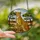 Wildlife Art Lovers' Tiffany Stained Glass Cheetah Savanna Mosaic Amber Blue Orange Hues Stained Glass Suncatcher - 2