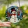 Winter Enthusiasts' Vibrant Tiffany Stained Glass Cheerful Snowman Winter Mosaic Ruby Red Orange Green Blue Stained Glass Suncatcher - 2