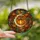 Autumn Art Lovers' Glowing Stained Glass Pumpkin Moon & Autumn Floral Mosaic in Jewel Tones Stained Glass Suncatcher - 2