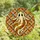 Whimsical Art Fans' Intricate Tiffany Stained Glass Ghost Milky White Cream Amber Orange Brown Mosaic Stained Glass Suncatcher - 4