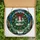Holiday Admirers' Ruby Emerald Stained Glass Holly Wreath Festive Jewel Tone Geometric Pattern Stained Glass Suncatcher - 5