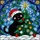 Festive Cat Lovers' Stained Glass Black Cat Santa Hat Christmas Tree Jewel Tones Intricate Winter Mosaic Stained Glass Suncatcher - 6