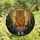 Nature Lovers' Majestic Owl Stained Glass Forest Mosaic Art, Tiffany Style Fiery Orange Amber Blue-Grey Stained Glass Suncatcher - 4