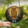 Nature Lovers' Majestic Owl Stained Glass Forest Mosaic Art, Tiffany Style Fiery Orange Amber Blue-Grey Stained Glass Suncatcher - 2