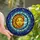 Celestial Art Lovers' Tranquil Sun & Moon Tiffany Stained Glass Mosaic Jewel Tones Gold Blue Purple Stained Glass Suncatcher - JjfctLyy8j