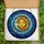 Celestial Art Lovers' Tranquil Sun & Moon Tiffany Stained Glass Mosaic Jewel Tones Gold Blue Purple Stained Glass Suncatcher - PDqfwrgCBA