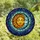 Celestial Art Lovers' Tranquil Sun & Moon Tiffany Stained Glass Mosaic Jewel Tones Gold Blue Purple Stained Glass Suncatcher - iyrr-rLZLX