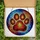 Pet Lovers' Detailed Tiffany Stained Glass Paw Print Mosaic Red Orange Yellow Blue Purple Art Stained Glass Suncatcher - 5