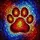 Pet Lovers' Detailed Tiffany Stained Glass Paw Print Mosaic Red Orange Yellow Blue Purple Art Stained Glass Suncatcher - 6