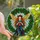 Art & Holiday Lovers' Ethereal Stained Glass Fairy Holly Wreath Jewel Tone Mosaic Pattern Stained Glass Suncatcher - R_O4SWE2L0