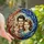 Family Lovers' Joyful Stained Glass Portrait, Tiffany Style Amber Blue Rose Pink Intricate Mosaic Art Stained Glass Suncatcher - 1