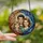 Family Lovers' Joyful Stained Glass Portrait, Tiffany Style Amber Blue Rose Pink Intricate Mosaic Art Stained Glass Suncatcher - 2
