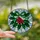 Winter Art Lovers Tiffany Style Stained Glass Holly Berries Emerald Ruby Jewel Tone Winter Sky Mosaic Stained Glass Suncatcher - dpXFG2QeBV