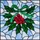 Winter Art Lovers Tiffany Style Stained Glass Holly Berries Emerald Ruby Jewel Tone Winter Sky Mosaic Stained Glass Suncatcher - 6