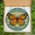 Nature Lovers' Edge-to-Edge Stained Glass Monarch Butterfly Orange Blue Jewel Tone Art Stained Glass Suncatcher - 5