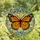 Nature Lovers' Edge-to-Edge Stained Glass Monarch Butterfly Orange Blue Jewel Tone Art Stained Glass Suncatcher - 4