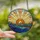 Nature Lovers' Tiffany Stained Glass Rising Sun Mountain Mosaic Art Teal Orange Blue Stained Glass Suncatcher - 2