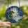 Whimsical Art Lovers' Tiffany Stained Glass Ghost Mosaic Ethereal Blues Green Terracotta Jewel Tones Stained Glass Suncatcher - 2