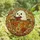 Bookish Art Admirers' Tiffany Glass Ghost Reading Teacup Amber Orange Floral Mosaic Stained Glass Suncatcher - 4