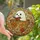 Bookish Art Admirers' Tiffany Glass Ghost Reading Teacup Amber Orange Floral Mosaic Stained Glass Suncatcher - 1