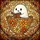 Bookish Art Admirers' Tiffany Glass Ghost Reading Teacup Amber Orange Floral Mosaic Stained Glass Suncatcher - 6