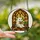Cozy Aesthetic Fans' Whimsical Stained Glass Ghost Reading Warm Jewel Tone Arched Window Art Stained Glass Suncatcher - 2