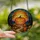 Halloween Enthusiasts' Glowing Jack-o'-Lantern Stained Glass Mosaic Orange Teal Twilight Stained Glass Suncatcher - 2