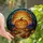 Halloween Enthusiasts' Glowing Jack-o'-Lantern Stained Glass Mosaic Orange Teal Twilight Stained Glass Suncatcher - 1