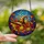 Fantasy Art Lovers' Tiffany Stained Glass Whimsical Witch Hat Autumn Foliage Rich Jewel Tone Design Stained Glass Suncatcher - 2