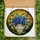 Floral Art Lovers' Tiffany Style Stained Glass Forget-Me-Not Bouquet Iridescent Blue Green Mosaic Stained Glass Suncatcher - MLoo3FlfVH