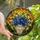 Floral Art Lovers' Tiffany Style Stained Glass Forget-Me-Not Bouquet Iridescent Blue Green Mosaic Stained Glass Suncatcher - Z01I8QfQ9n