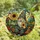 Whimsical Art Fans' Stained Glass Garden Gnome Mosaic with Vibrant Jewel Tone Floral Patterns Stained Glass Suncatcher - 4