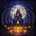 Gothic Fantasy Lovers' Radiant Stained Glass Jack-o'-Lantern Haunted Castle, Twilight Blue & Orange Mosaic Forest Stained Glass Suncatcher - 6